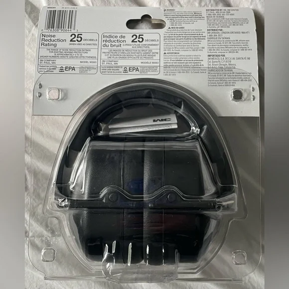 NWT - 3M Folding Earmuff Ear Protection - Black - Picture 3 of 3